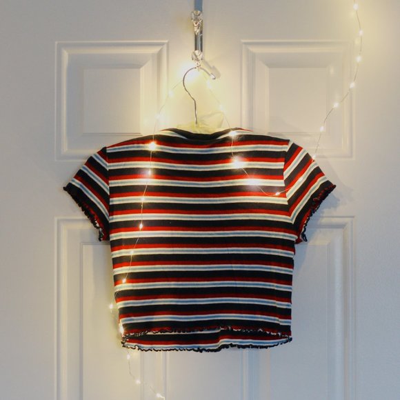 Topshop Crop Top with Stripes - Picture 3 of 3